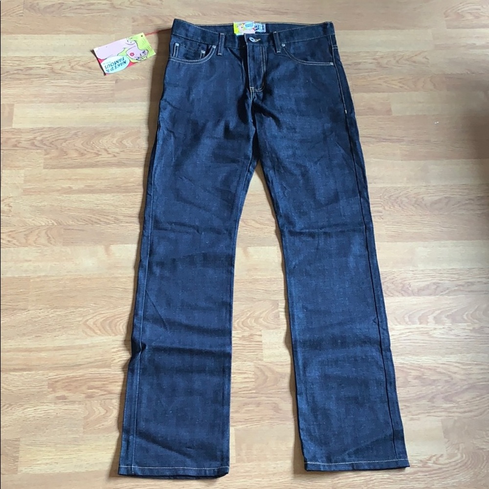 NWT Naked & Famous Slim Guy Dark Wash Jeans 30